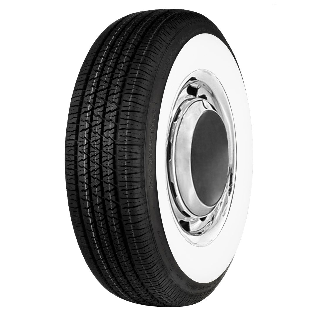 185/80R13 - Kontio WhitePaw Classic Whitewall Tire – Canada Whitewall ...